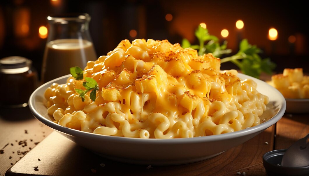 Velveeta Macaroni and Cheese Recipe in a plate. 