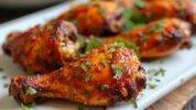 Smoked Buffalo Chicken Wings on a plate, ready to eat